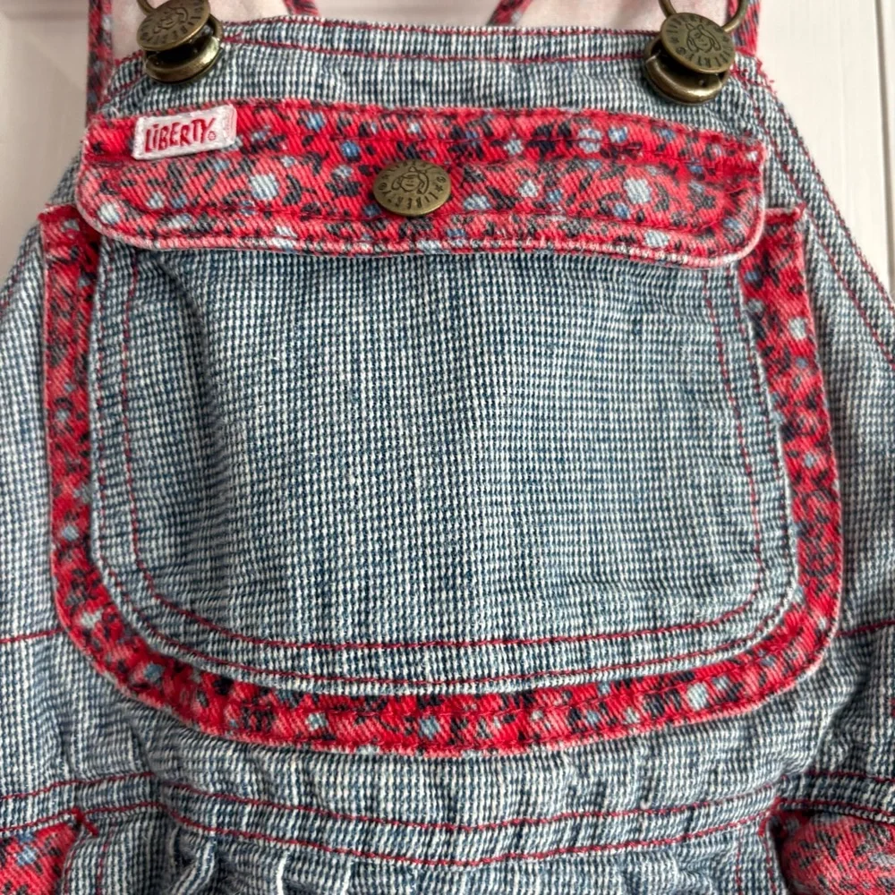 Y2K Vintage Liberty Floral Denim Jean Overalls